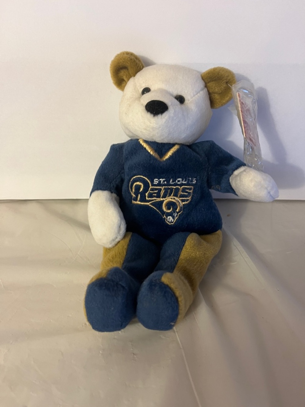 Gold St Louis Rams 2001 Salvino’s Stuffed Plush Teddy Bear With Tags NFL Licen